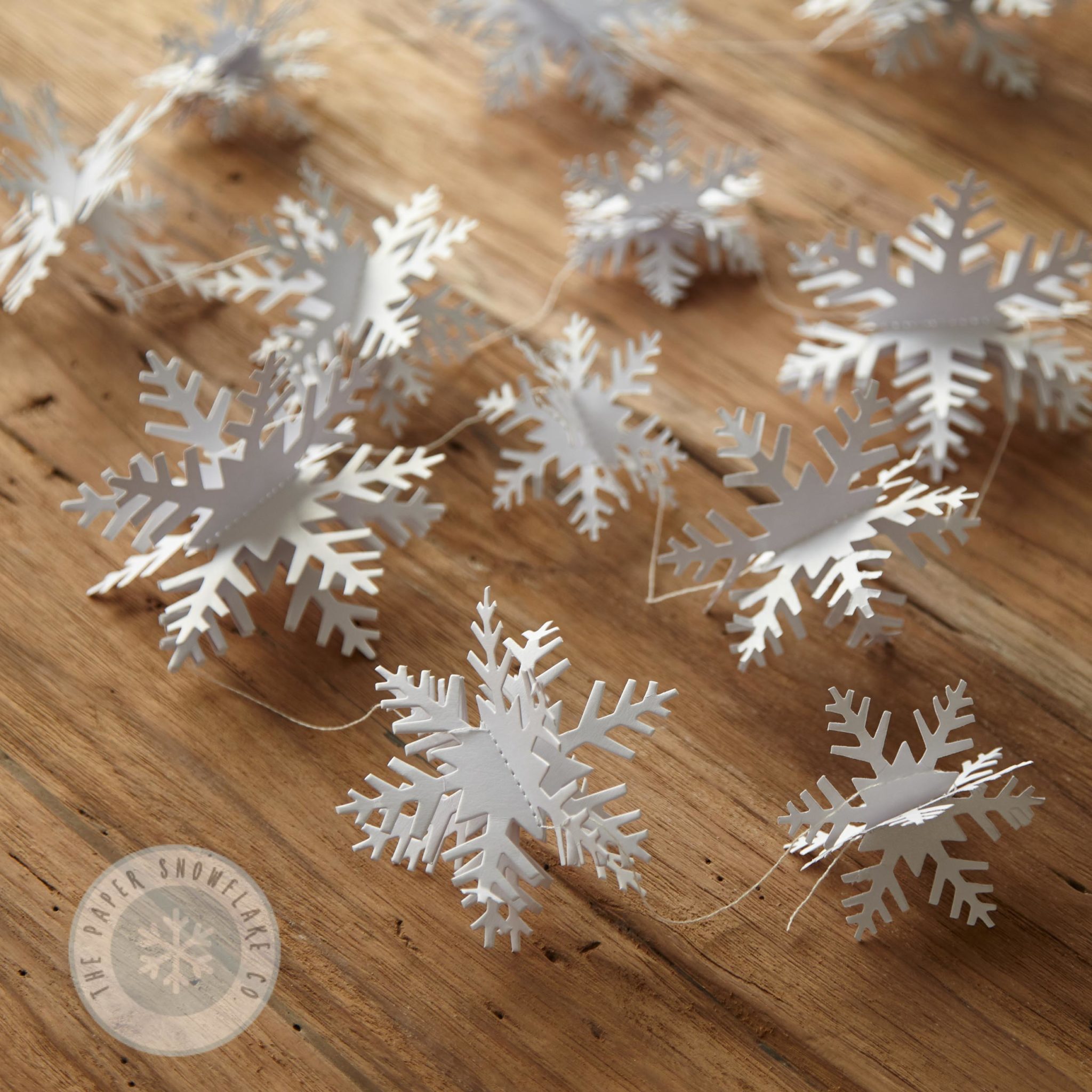 3 Meter Paper Snowflake Garland | The Paper Snowflake Company