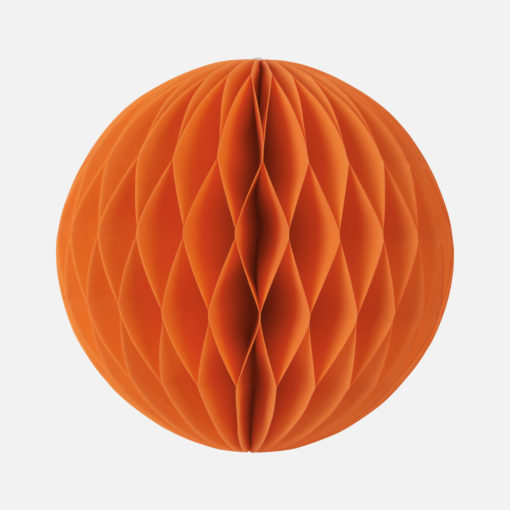 Orange Honeycomb Ball Decoration
